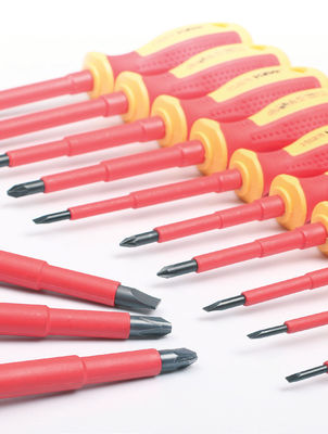 7 12 13 insieme del cacciavite del VDE del pezzo 1000V pH PZ con l'elettricista esile Insulated Straight Slotted di caso