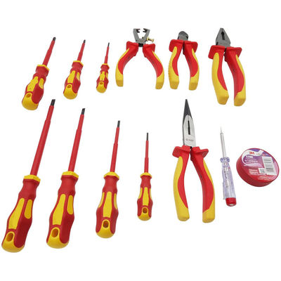 il cacciavite e la pinza del VDE 1000V hanno messo l'utensile per il taglio isolato delle pinze di combinazione della mano