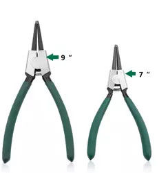 Pinze di anello elastico diritte esterne resistenti dentro Bent Jaw For Ring Remover