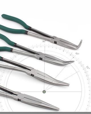 L'ago di Bent Head Needle Nose Pliers 4 ha messo diritto a 11 pollici curvo 45 90 gradi