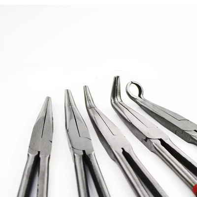 Pinze di naso di ago lunghe del VDE da 45 gradi con la curva della clip di Bent Tip Extra Long Angled