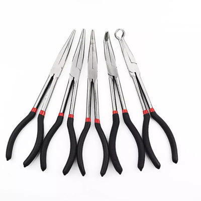 Pinze di naso di ago lunghe del VDE da 45 gradi con la curva della clip di Bent Tip Extra Long Angled