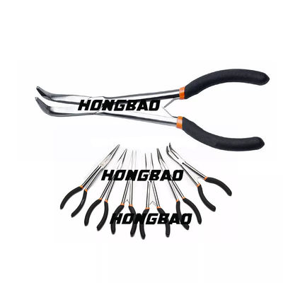 Bent Long Nose Pliers Bent pinze di anello elastico lunghe di portata della curva ad angolo da 90 gradi