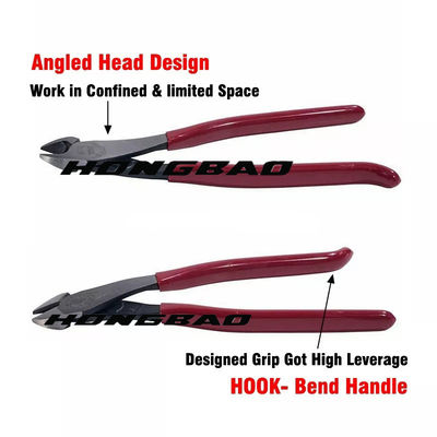 Pinze diagonali taglienti laterali 1000v 180mm 6" Bent Angle Head Body Nose 8 11" testa snella