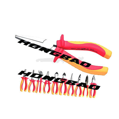 6&quot; 1000V ha isolato il bordo regolare del naso delle pinze 150mm CRV di CA del naso piano elettrico lungo della tenuta