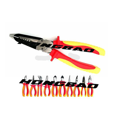 6 7 8&quot; pinza del VDE di combinazione hanno messo la pinza tagliente elettrica di CA della maniglia di plastica della presa 1000V