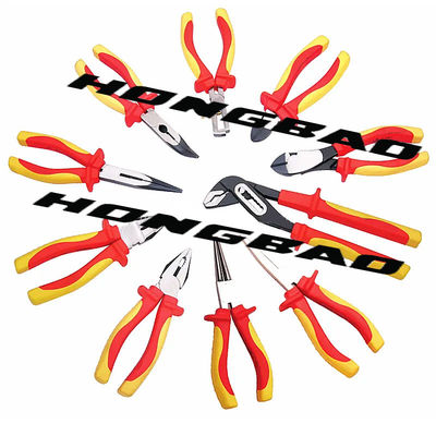 6 7 8&quot; pinza del VDE di combinazione hanno messo la pinza tagliente elettrica di CA della maniglia di plastica della presa 1000V