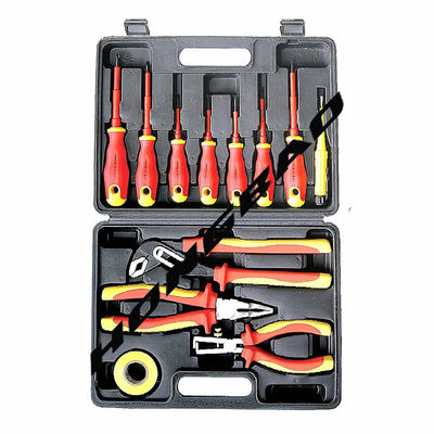 Pacchetto elettrico di PCS del cacciavite 12 del nastro dell'autoadesivo del tester di tensione isolato set di strumenti del VDE del vagabondo